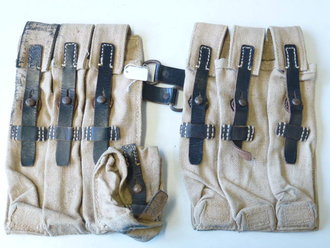 Paar MP40 Taschen Wehrmacht, Hersteller clg 44, angeschmutzes, leicht getragenes Paar