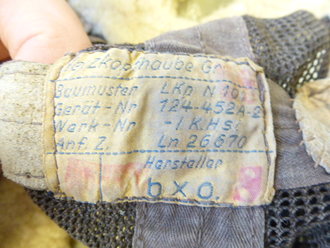 Luftwaffe Netzkopfhaube Lkp N 101, getragenes Stück, Stecker fehlt