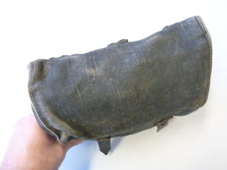 Signalpatronentasche zur Leuchtpistole 42, blaues Leinen, getragenes Stück