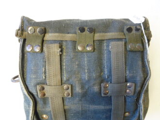 Signalpatronentasche zur Leuchtpistole 42, blaues Leinen, getragenes Stück