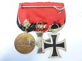 1.Weltkrieg, Spange eines Hamburger Soldaten. EKII 1914 , Hanseatenkreuz sowie BUND DEUTSCHER MARINE-VEREINE. Medaille "Für Tapferkeit im Weltkriege 1914-1918"