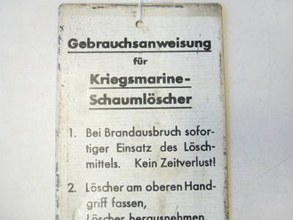 Blechschild Gebrauchsanweisung für Kriegsmarine...