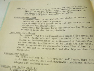 Merkblatt für den Lastkraftwagen 3t mit Gleisketten ( Maultier ). DIN A4, datiert 1943, 12 Seiten