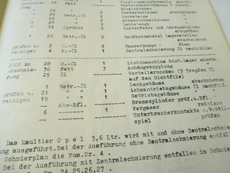 Merkblatt für den Lastkraftwagen 3t mit Gleisketten ( Maultier ). DIN A4, datiert 1943, 12 Seiten