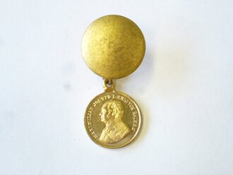 Bayern, Knopflochminiatur Miniatur der Goldenen Militär-Verdienstmedaille, Durchmesser 17,3mm