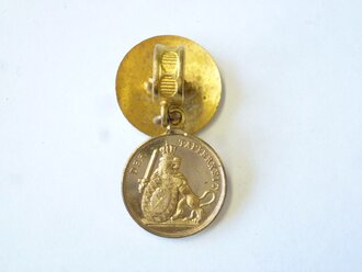 Bayern, Knopflochminiatur Miniatur der Goldenen Militär-Verdienstmedaille, Durchmesser 17,3mm