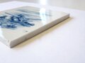 Wasserflugzeug , glasierte Darstellung auf Porzellanplatte, Maße 10 x 10cm