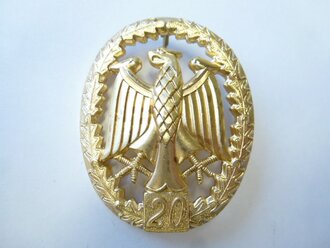 Bundeswehr Leistungsabzeichen in Gold " 20 ",...