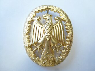 Bundeswehr Leistungsabzeichen in Gold " 20 ", Neuwertiges Stück