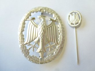 Bundeswehr Leistungsabzeichen in Silber mit Miniatur , Neuwertige Stücke