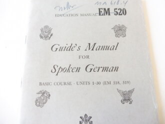 U.S. Army 1945 dated Education Manual EM 520 "...