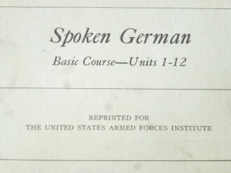 U.S.  Education Manual EM 518 " Spoken German"...