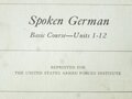 U.S.  Education Manual EM 518 " Spoken German" Copyright 1944