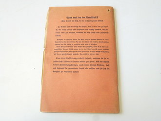 Luftschutz Aufklärungsschrift "Was Tue Ich im Ernstfall?", 63 Seiten, gebraucht, komplett