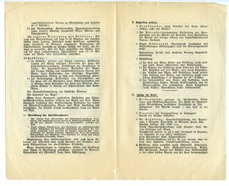 Luftschutz, Merkblatt zur Behandlung von Kampfgas-Vergiftungen, datiert 1935