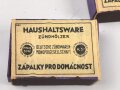 Schachtel Zündhölzer, Beschriftung auf Deutsch und Sudetisch, 1 Stück aus der originalen Umverpackung