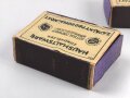 Schachtel Zündhölzer, Beschriftung auf Deutsch und Sudetisch, 1 Stück aus der originalen Umverpackung