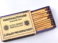 Schachtel Zündhölzer, Beschriftung auf Deutsch und Sudetisch, 1 Stück aus der originalen Umverpackung