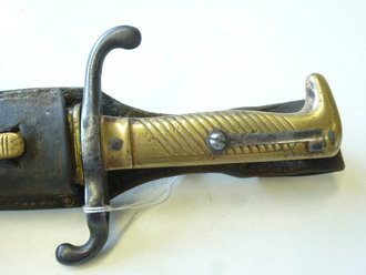 Preussen, Seitengewehr M1871, Kammerstück von 1875 in gutem Zustand mit Koppelschuh