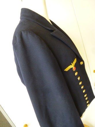 Kriegsmarine, Messejacke mit Hose, Schulterbreite 43 cm, Armlänge 62 cm, Bundweite 84 cm