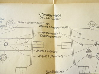 Merkblatt für das waffentechnische Personal der Panzer Einheiten datiert 1944, 46 Seiten plus Anlage