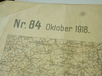 Landkarte 1.Weltkrieg " Brüssel - Namur "...
