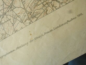 Landkarte 1.Weltkrieg " Brüssel - Namur " 1918