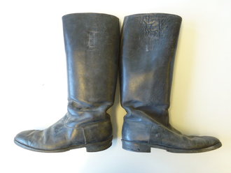 Paar Stiefel für Offiziere der Wehrmacht, ungereinigter Speicherfund, Sohlenlänge 28,5cm