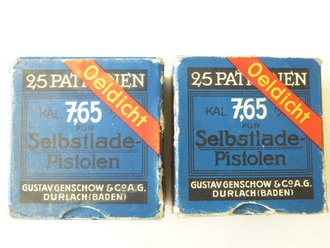 Verpackung mit Zubehör für Walther Polizei Pistole PP, die Bedienungsanleitung mit Druckvermerk von 1940