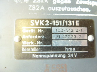 Luftwaffe SVK 2 - 151/131 E, Schalt und Verteilerkasten für Bordwaffen, u.a. FW 190. Sehr guter Zustand