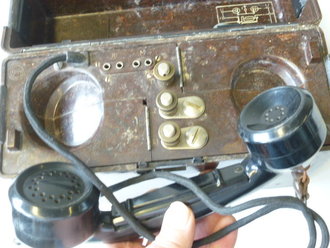 Italien 2.Weltkrieg, Feldtelefon M42, Optisch einwandfrei, Funktion nicht geprüft