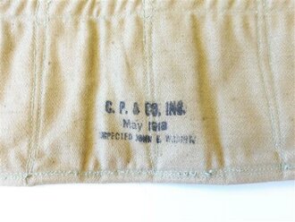 U.S. Army WWI, Handgrenade pouch dated 1918, unused