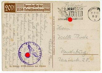 Willrichkarte "Spende für die VDA Schulsammlung 1940 - BDM Führerin aus Kärnten", datiert 1940