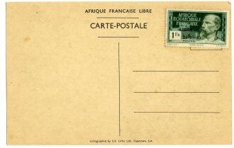 Frankreich, Ansichtskarte "Afrique Francaise Libre,...