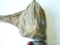 1.Weltkrieg, Gasmaske für Kopfverletzte, anscheinend provisorisch hergestelltes Stück aus "normaler" Gasmaske. Sehr selten