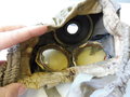 1.Weltkrieg, Gasmaske frühes Stück, Maskenkörperangetrocknet, Variante als Übungsmaske