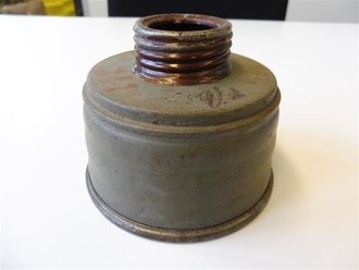 1.Weltkrieg, Gasmaskenfilter datiert 1917, Originallack