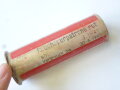 Rauchspurpatrone rot, Abgeschossene, leere Aluminiumhülse datiert 1941