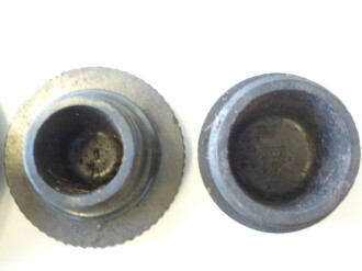 Zünderersatzstücke aus Preßmasse für diverse Granaten der Wehrmacht, 3 Stück