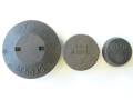 Zünderersatzstücke aus Preßmasse für diverse Granaten der Wehrmacht, 3 Stück