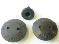 Zünderersatzstücke aus Preßmasse für diverse Granaten der Wehrmacht, 3 Stück