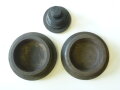 Zünderersatzstücke aus Preßmasse für diverse Granaten der Wehrmacht, 3 Stück