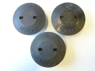 Zünderersatzstücke aus Pressmasse für diverse Granaten, 3 Stück