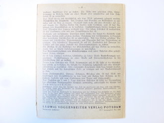 Pflege und Behandlung der Waffen, Waffentafel, datiert 1941, gebraucht, gut