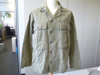 US Army, Jacket, Herringbone Twill, M42 pattern, repair in the back Schulterbreite 49cm, Armlänge 58cm