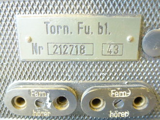 Tornisterfunkgerät b1 datiert 1943, Gehäuse überlackiert, Frontplatte Originallack. Optisch einwandfrei, Funktion nicht geprüft