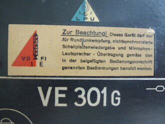 Volksempfänger VE301, Luxusausführung in Holz, guter Zustand, selten