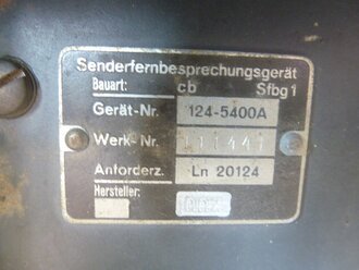 Luftwaffe Senderfernbesprechungsgerät LN 20124. Originallack, Funktion nicht geprüft
