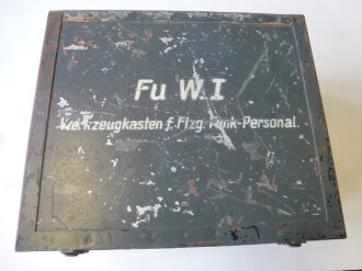 Luftwaffe Fu.W.I, Werkeugkasten für Flugzeug Funk Personal FL 28409. Originallack