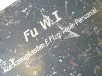 Luftwaffe Fu.W.I, Werkeugkasten für Flugzeug Funk Personal FL 28409. Originallack